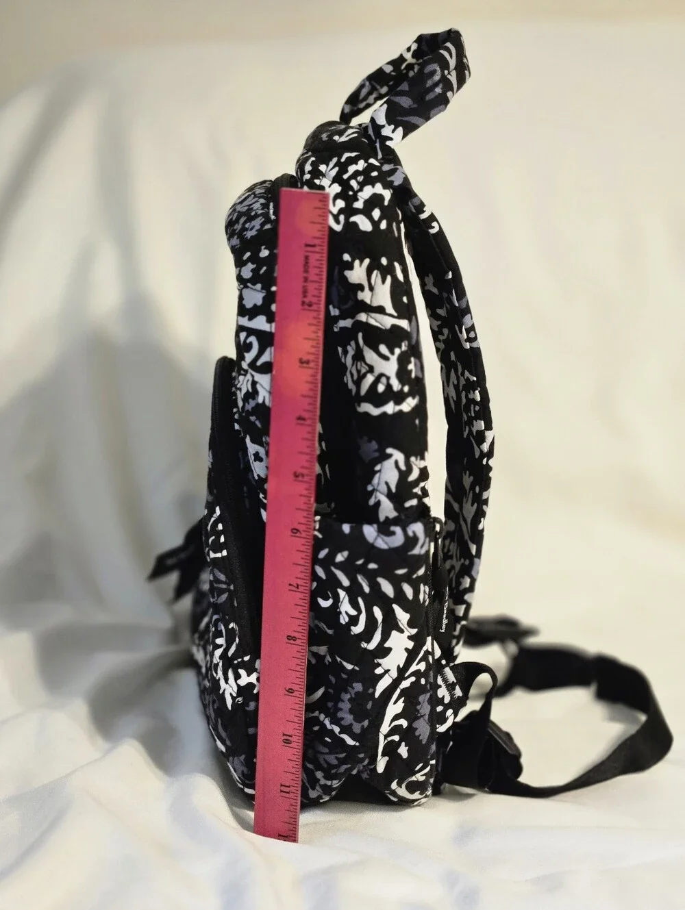 Vera Bradley mini backpack black And White